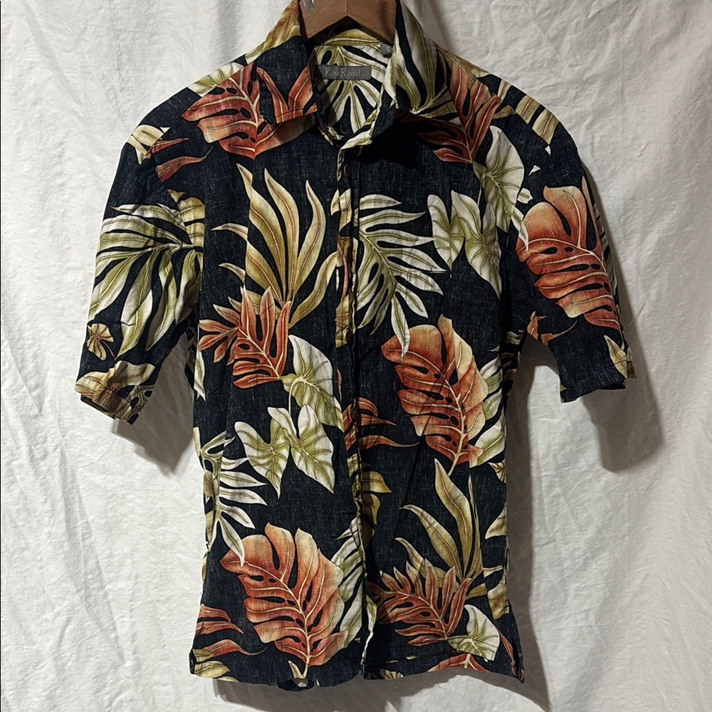 Koa Road Tropical Leaf Print Men's Shirt
